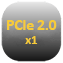 Ikona interfejsu PCIe 2.0 x1 – typ gniazda dla kart rozszerzeń